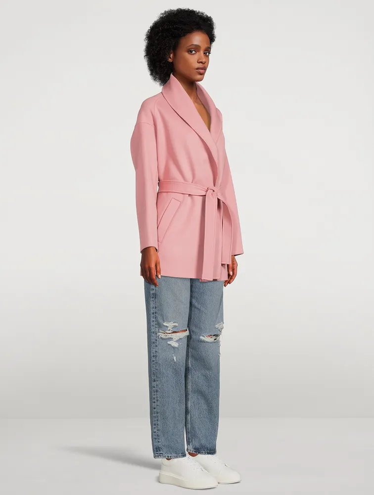 Tyra Belted Wool Wrap Coat