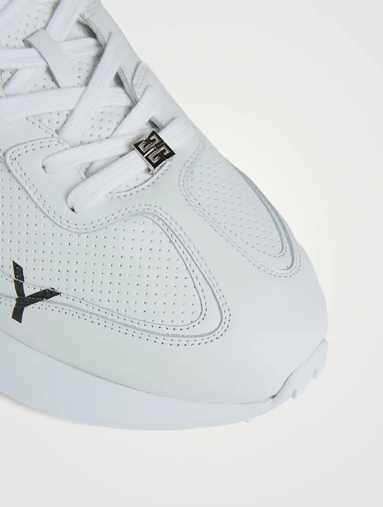 GIV Perforated Leather Runner Sneakers