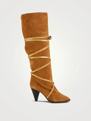 Lophie Suede Knee-High Boots