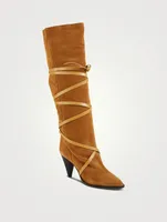 Lophie Suede Knee-High Boots