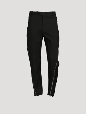 Wool Pants With Zip Detail