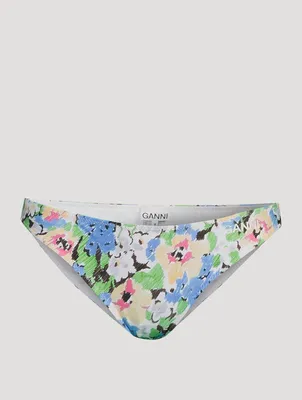 Low-Rise Bikini Bottom In Floral Print