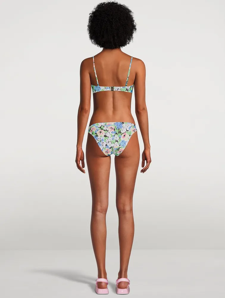 Low-Rise Bikini Bottom In Floral Print