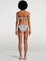 Low-Rise Bikini Bottom In Floral Print