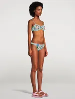 Low-Rise Bikini Bottom In Floral Print