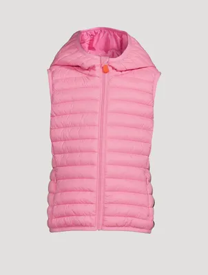 Kids Cupid Quilted Vest With Hood