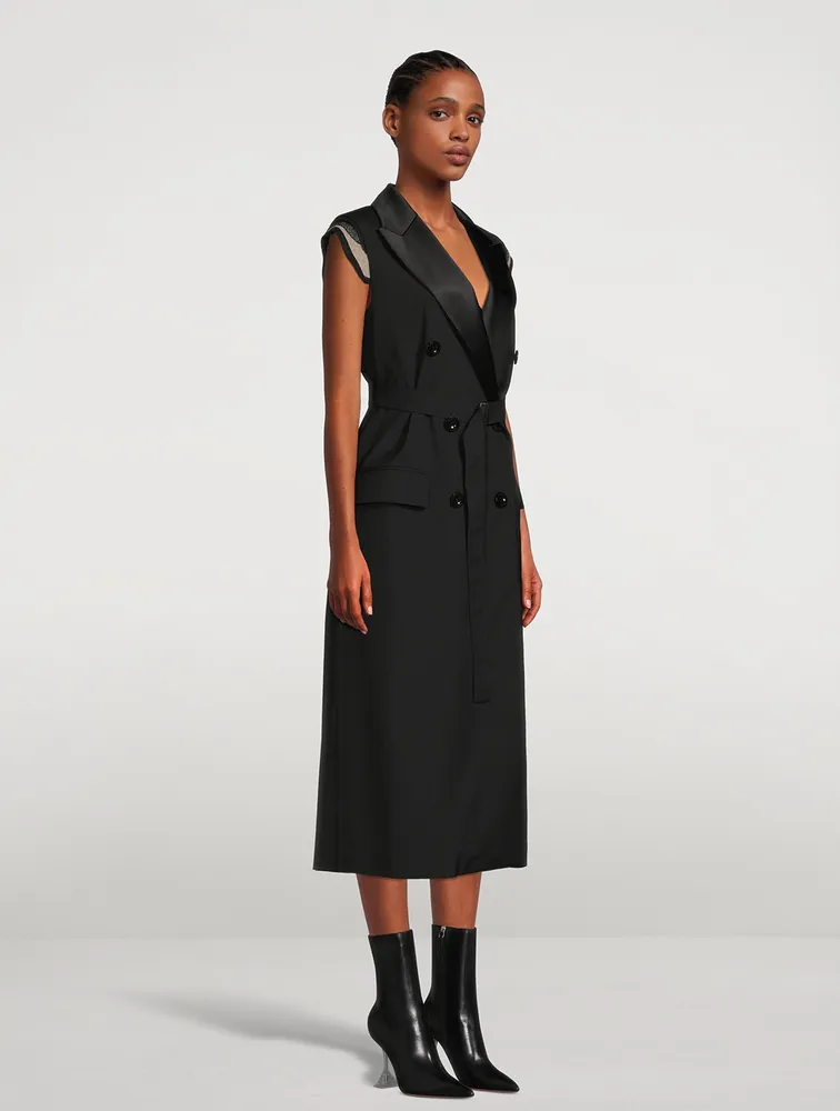 Belted Suiting Sheath Dress