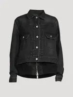 Denim x Nylon Twill Mix Blouson Trucker Jacket