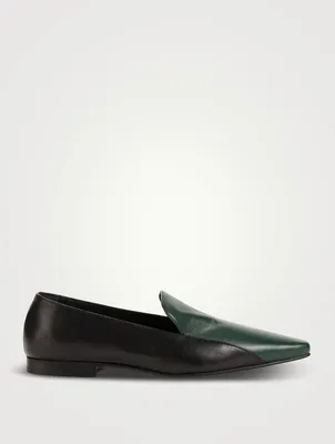 Colourblock Leather Loafers