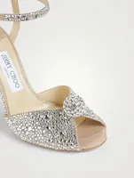 Sacora 100 Crystal-Embellished Leather Heeled Sandals
