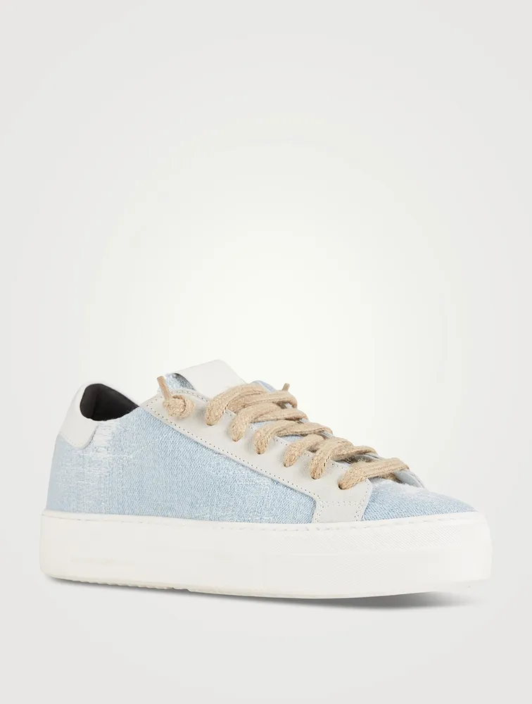 Thea Perforated Leather Platform Sneakers