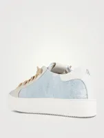 Thea Perforated Leather Platform Sneakers