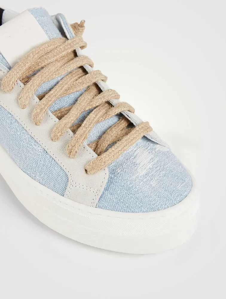 Thea Perforated Leather Platform Sneakers