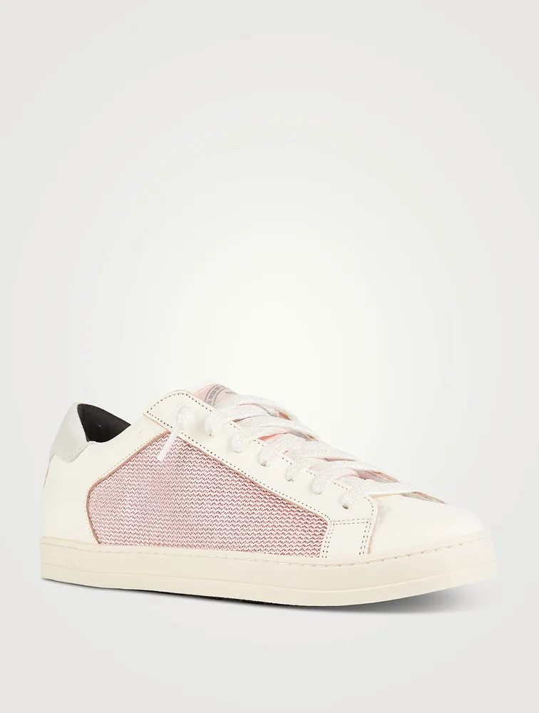 John Leather And Lurex Sneakers