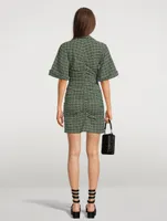 Seersucker Mini Dress Check Print