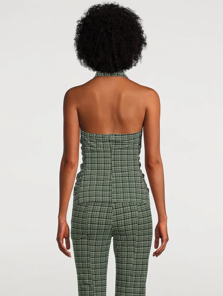 Seersucker Halter Top