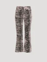 Betzy Cropped Jeans Tiger Stripe Print