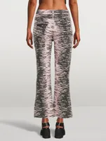 Betzy Cropped Jeans Tiger Stripe Print