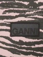 Betzy Cropped Jeans Tiger Stripe Print