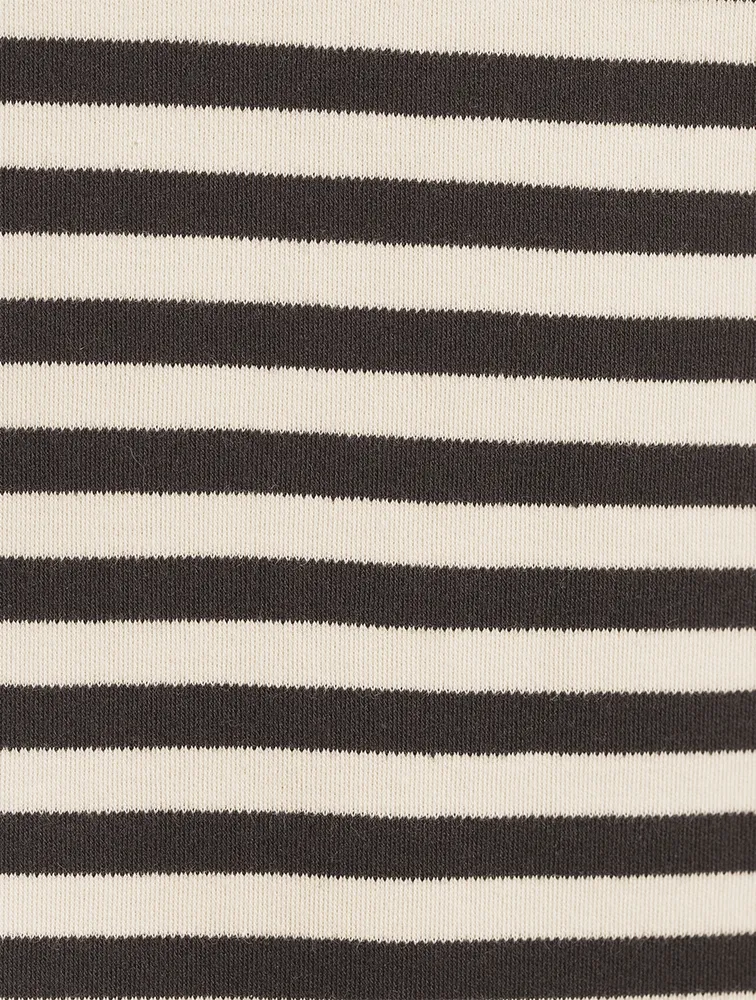 Perfect Cut-Off T-Shirt Stripe Print