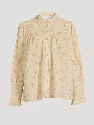 Haby Peasant Blouse Floral Print