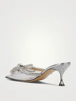 Double Bow Crystal PVC Mules