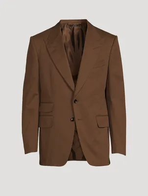 Shelton Cotton And Cashmere Peak Lapel Jacket