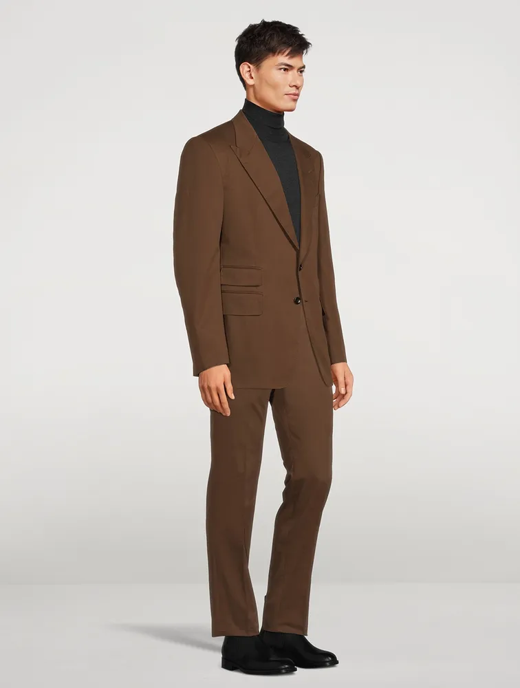 Shelton Cotton And Cashmere Peak Lapel Jacket