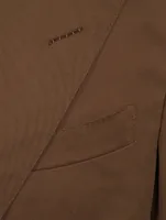 Shelton Cotton And Cashmere Peak Lapel Jacket