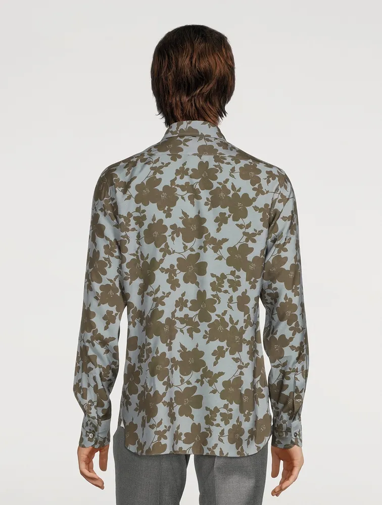 Slim-Fit Shirt Floral Print