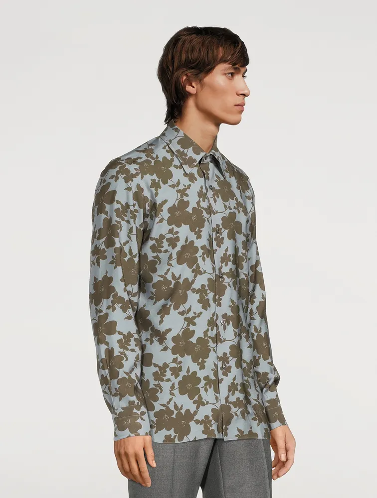 Slim-Fit Shirt Floral Print