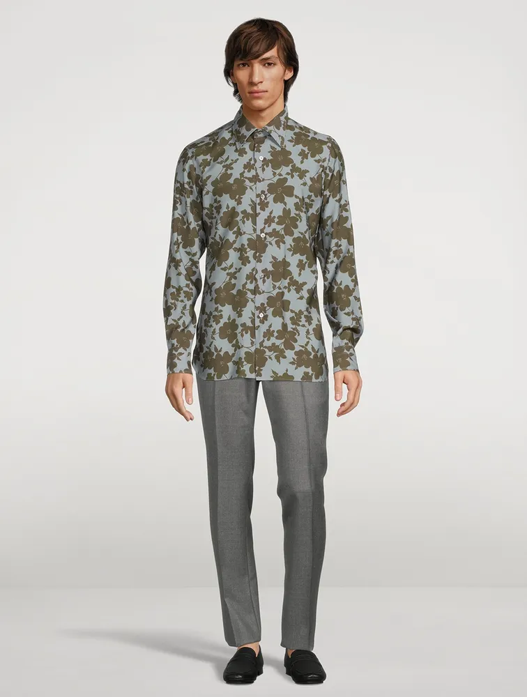 Slim-Fit Shirt Floral Print