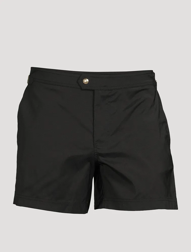 Snap-Button Swim Shorts