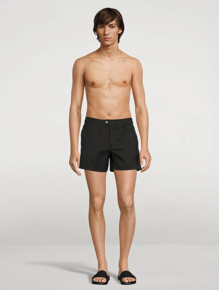 Snap-Button Swim Shorts