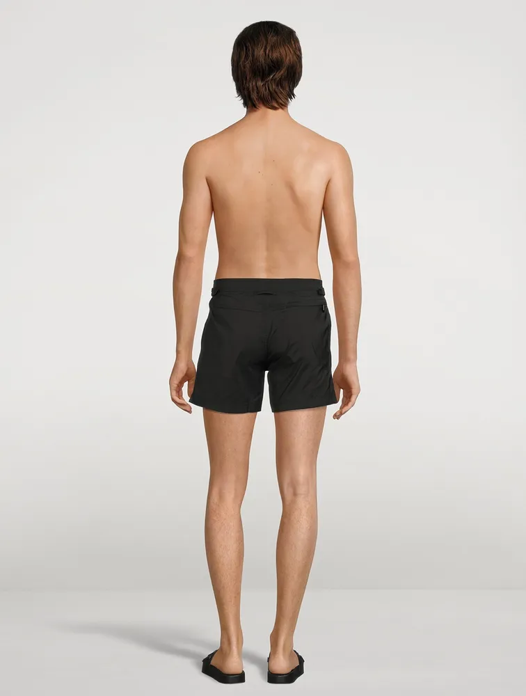 Snap-Button Swim Shorts