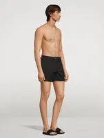 Snap-Button Swim Shorts