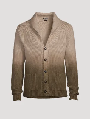 Wool Mohair And Silk Dip-Dye Cardigan