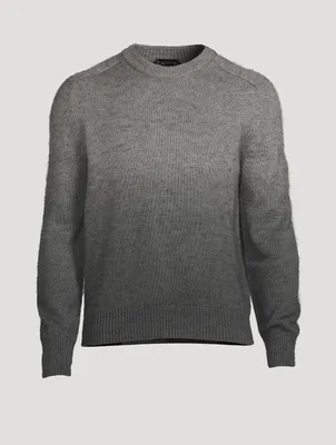 Cashmere Mohair And Silk Dip-Dye Sweater