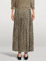 Drop-Waist Skirt In Leopard Print