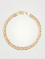 Vintage 10K Gold Flat Mariner Bracelet