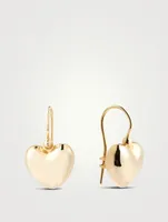Vintage 14K Gold Puffy Heart Earrings