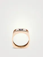 Vintage 14K Gold Ring With Sapphire And Diamonds