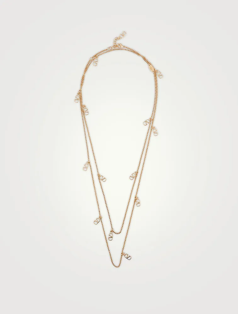 VLOGO Layered Chain Necklace