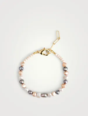 Silver Bracelet With Pearls