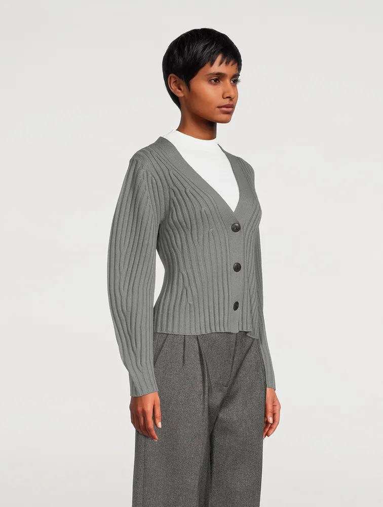 Poet-Sleeve Cardigan