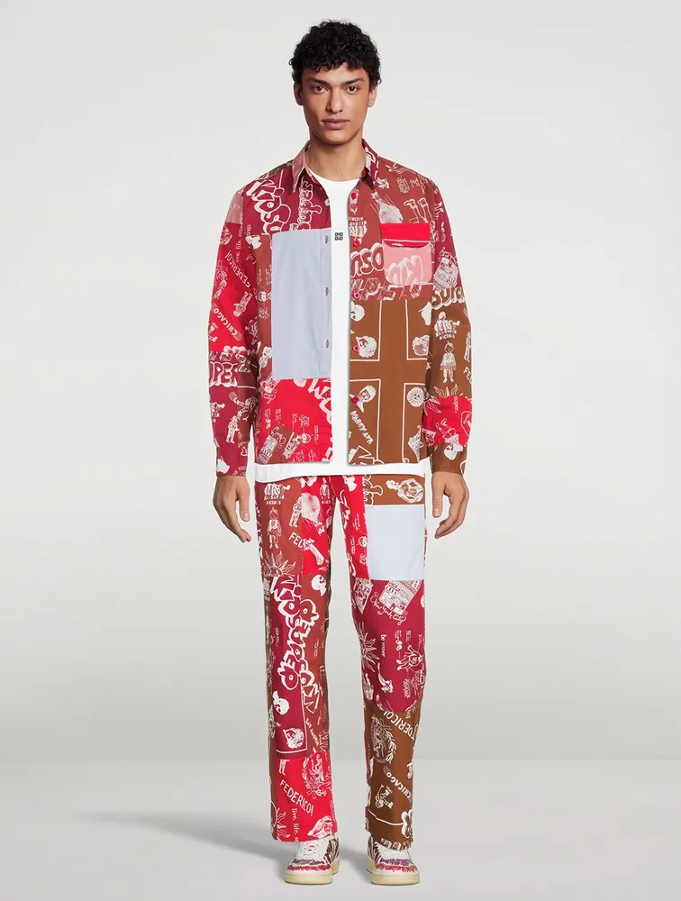 Super Patchwork Drawstring Pants
