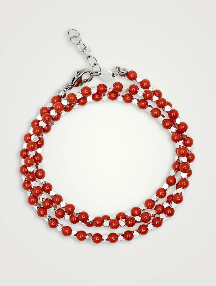 Wrap-Around Red Jade Bracelet