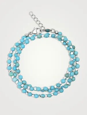 Bracelet enveloppant en turquoise