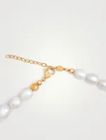Smiley Face Long Pearl Necklace
