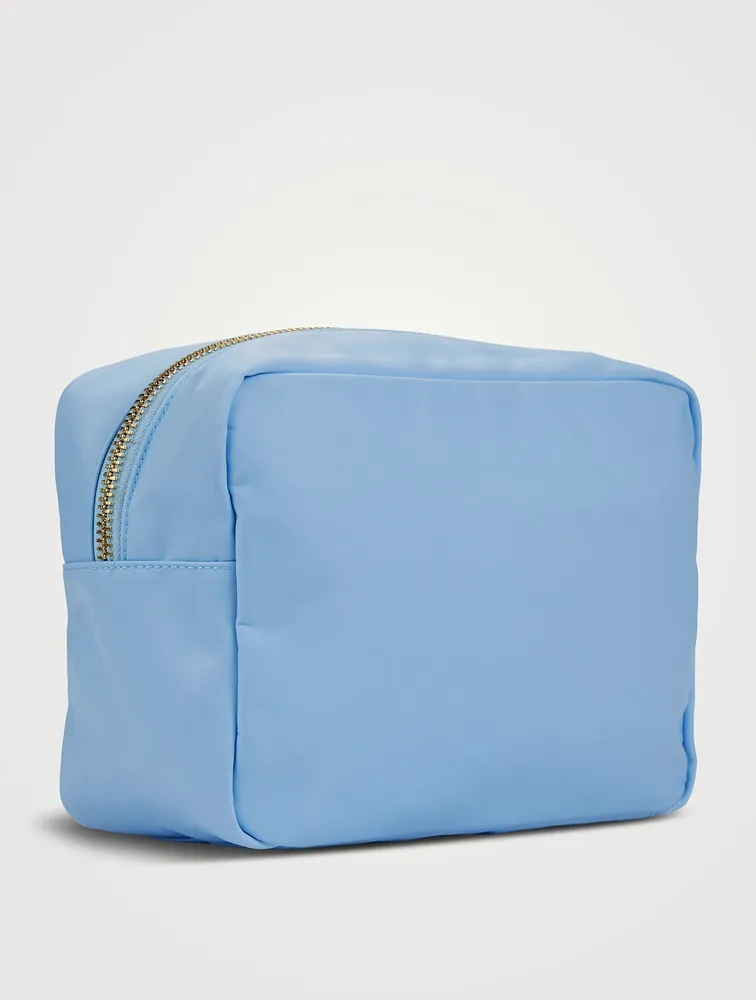 Large Nylon Pouch With Fly Away Lettering